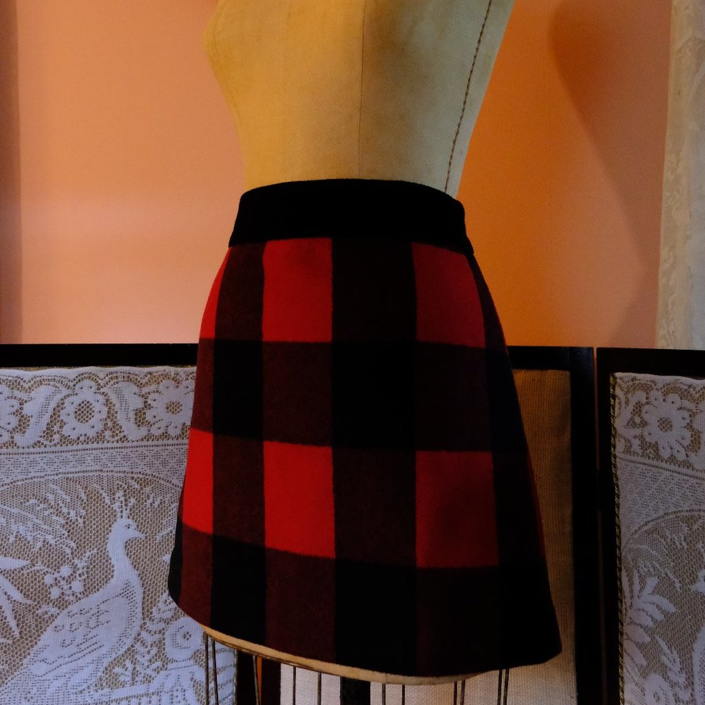 Red Plaid Mini Skirt